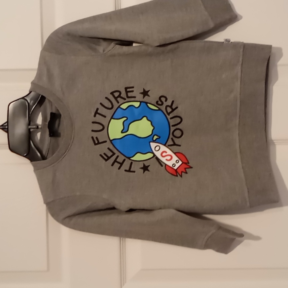 Sophie & Sam "The Future is Yours" lightweight terry sweatshirt NWT size 5